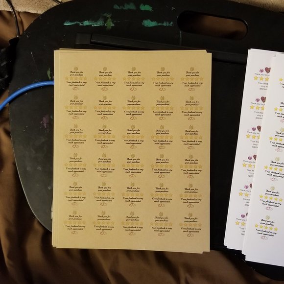 120 Labels Kraft Brown Thank You For Your Purchase - Picture 2 of 5